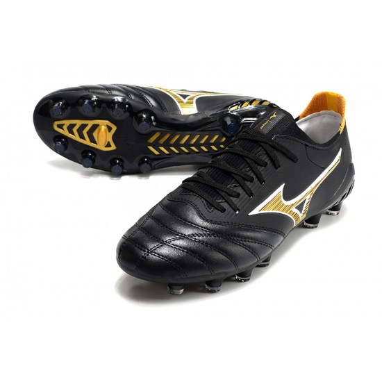 Kopačky Mizuno Morelia Neo Iii Made In Japan AG Low-Top Černá Zlato 