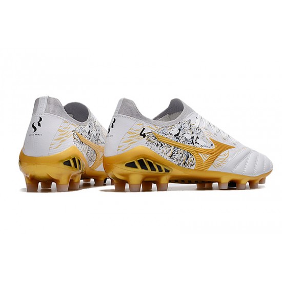 Kopačky Mizuno Morelia Neo Iii Made In Japan AG Low-Top Bílý Zlato 