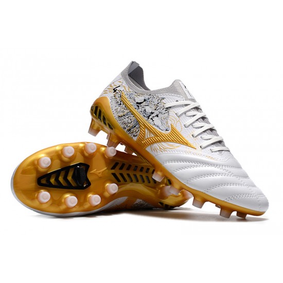 Kopačky Mizuno Morelia Neo Iii Made In Japan AG Low-Top Bílý Zlato 