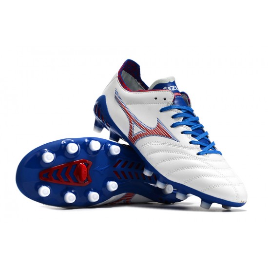 Kopačky Mizuno Morelia Neo Iii Pro AG Low-Top Bílý Dark Modrý 