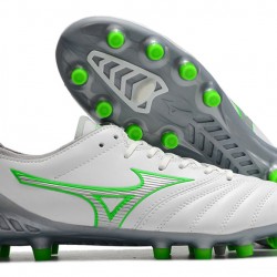 Kopačky Mizuno Morelia Neo Iii Pro AG Low-Top Bílý Šedá Zelená 