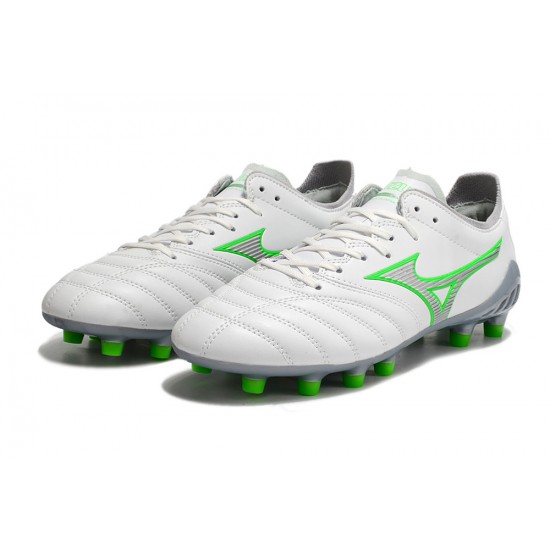 Kopačky Mizuno Morelia Neo Iii Pro AG Low-Top Bílý Šedá Zelená 