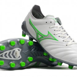 Kopačky Mizuno Morelia Neo Iii Pro AG Low-Top Bílý Šedá Zelená 