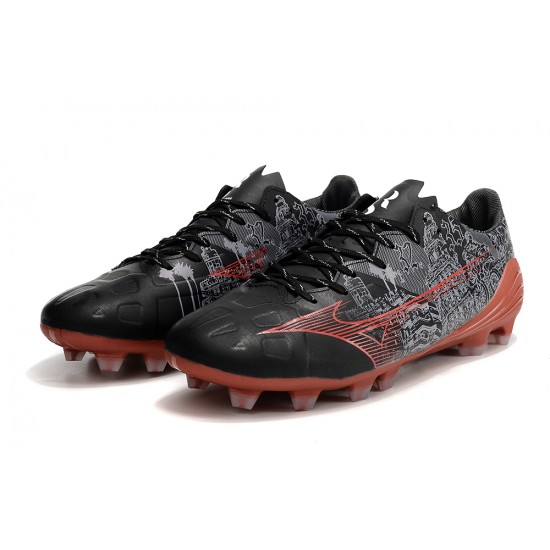 Kopačky Mizuno Alpha Made In Japan Fg Low-Top Černá Šedá Hnědý