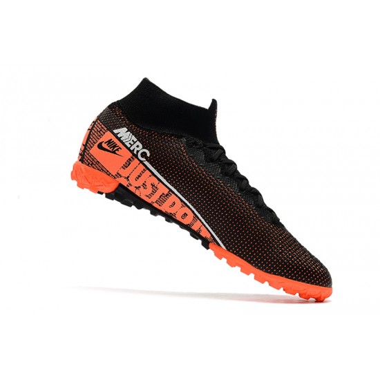 2020 Kopačky Nike Mercurial Superfly 7 Elite MDS TF Flyknit Černá oranžový