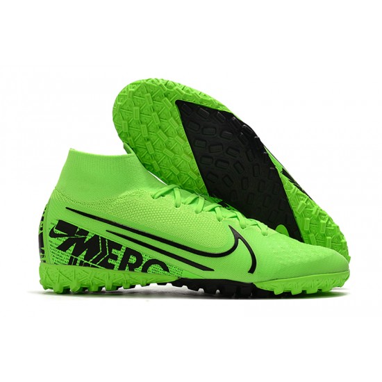 2020 Kopačky Nike Mercurial Superfly 7 Elite MDS TF Flyknit Zelená