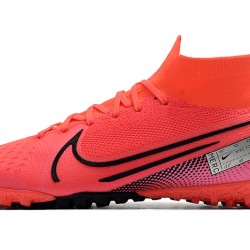 2020 Kopačky Nike Mercurial Superfly 7 Elite MDS TF Flyknit Červené Stříbrný