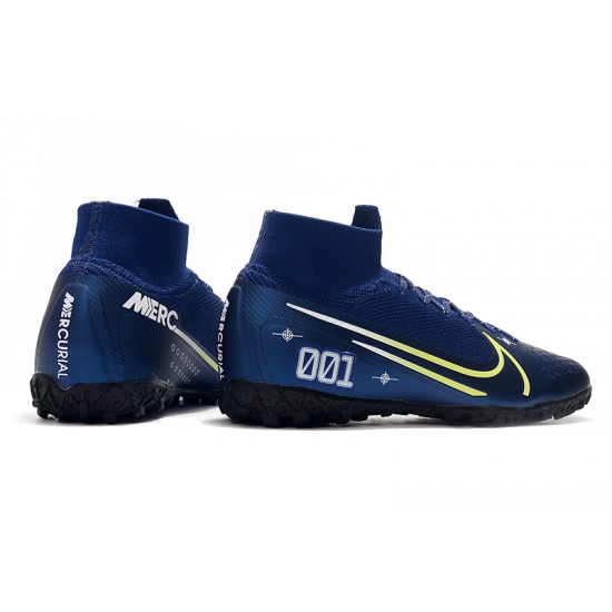 2020 Kopačky Nike Mercurial Superfly 7 Elite MDS TF Flyknit Královská modrá