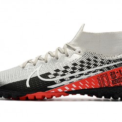 2020 Kopačky Nike Mercurial Superfly 7 Elite MDS TF Flyknit Stříbrný Červené