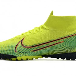 2020 Kopačky Nike Mercurial Superfly 7 Elite MDS TF Flyknit Žlutá Zelená