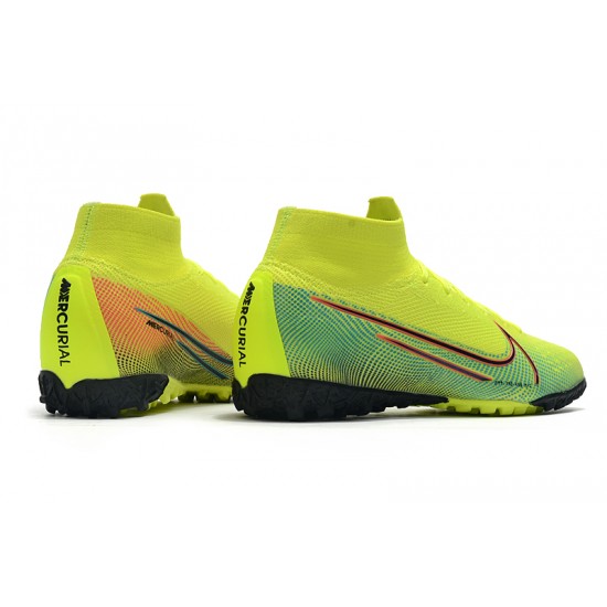 2020 Kopačky Nike Mercurial Superfly 7 Elite MDS TF Flyknit Žlutá Zelená