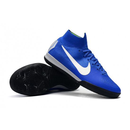 Kopačky Nike SuperflyX 6 Elite IC Modrý Bílý