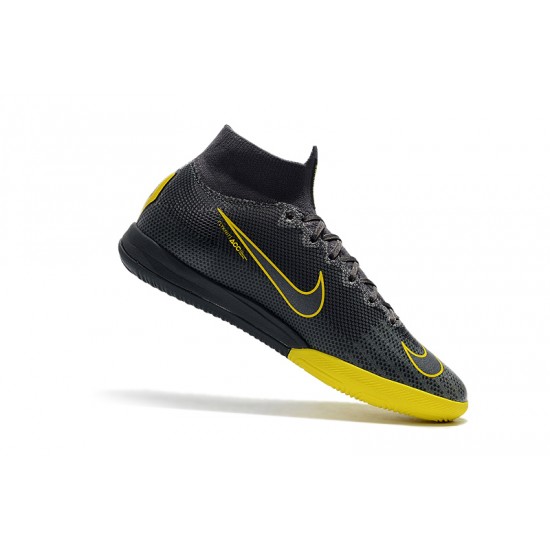 Kopačky Nike SuperflyX 6 Elite IC Dark Šedá Žlutá