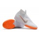 Kopačky Nike SuperflyX 6 Elite IC Bílý oranžový Stříbrný