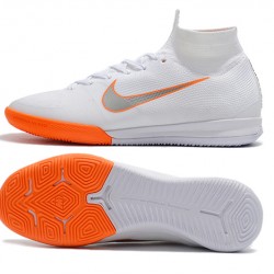 Kopačky Nike SuperflyX 6 Elite IC Bílý oranžový Stříbrný