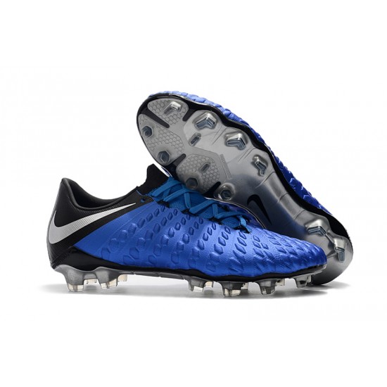 Kopačky Nike Hypervenom Phantom III DF FG Tmavě modrá Stříbrný