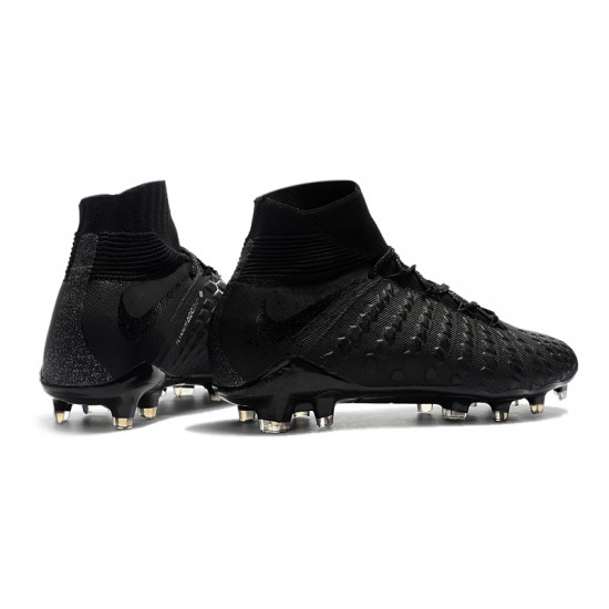 Kopačky Nike Hypervenom Phantom III DF FG High Všechno černé