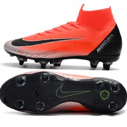 Kopačky Nike Mercurial  Superfly VI Elite CR7 SG AC Flyknit 360 Červené Stříbrný