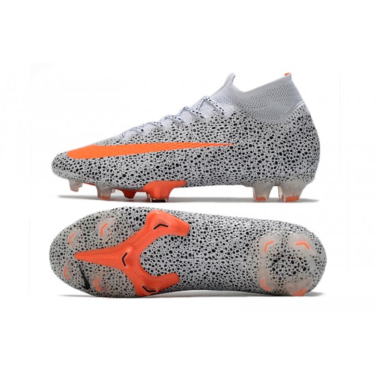 Kopačky Nike Mercurial Superfly 7 Elite  Safari SE FG - Bílý Černá oranžový