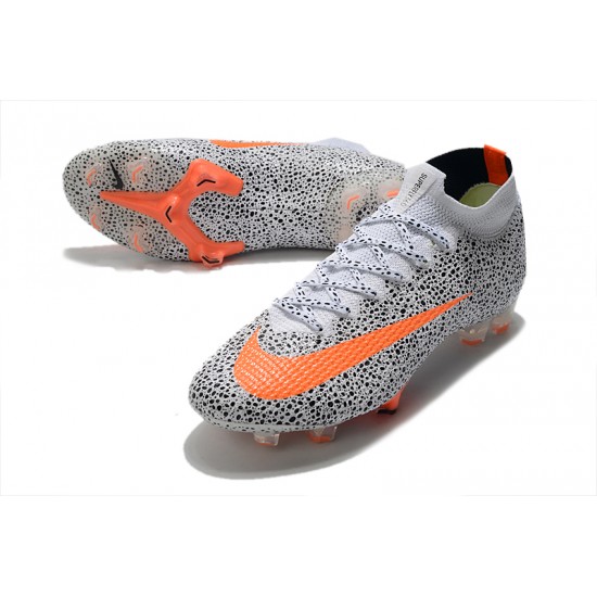 Kopačky Nike Mercurial Superfly 7 Elite  Safari SE FG - Bílý Černá oranžový