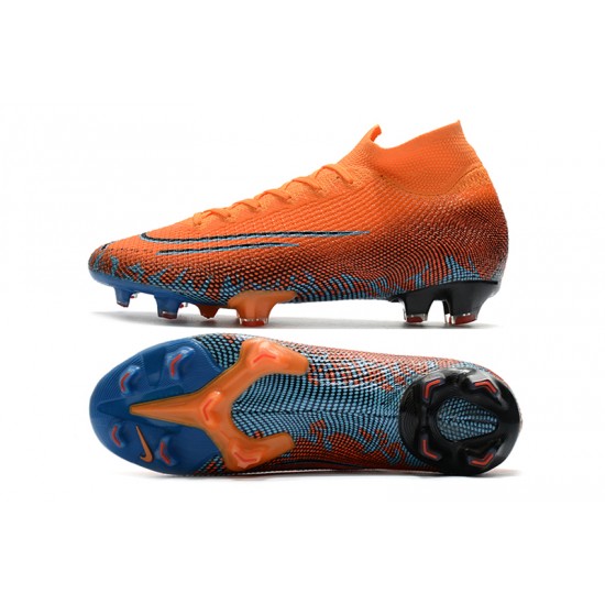 Kopačky Nike Mercurial Superfly 7 Elite FG oranžový Modrý