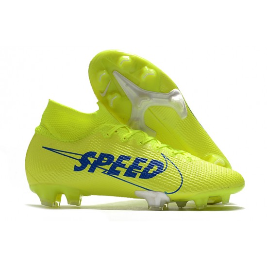 Kopačky Nike Mercurial Superfly 7 Elite FG Volt Zelená Modrý