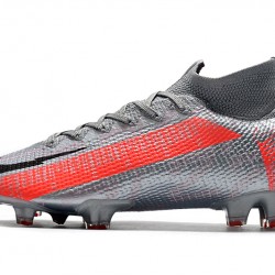 Kopačky Nike Mercurial Superfly 7 Elite FG MetVšechnoic Gray Červené