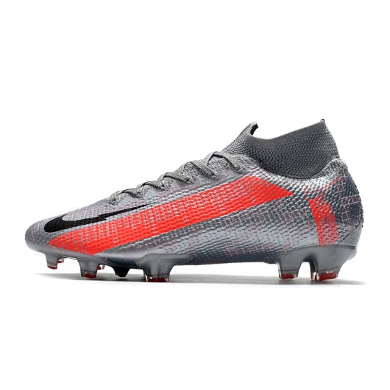 Kopačky Nike Mercurial Superfly 7 Elite FG MetVšechnoic Gray Červené