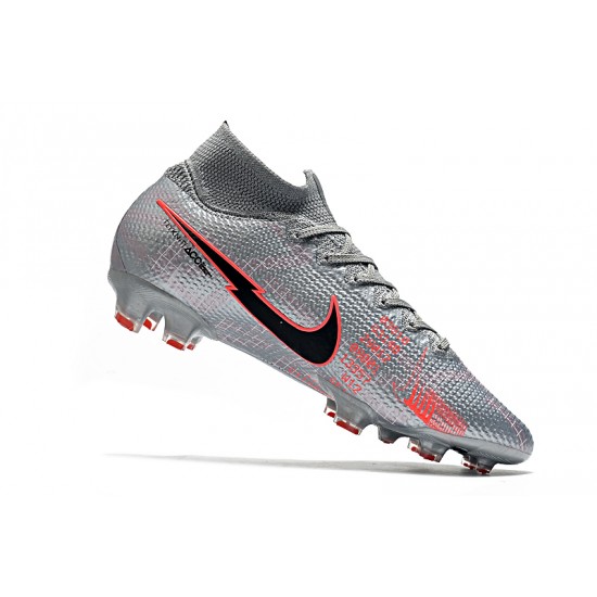 Kopačky Nike Mercurial Superfly 7 Elite FG MetVšechnoic Gray Červené