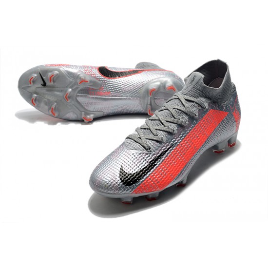 Kopačky Nike Mercurial Superfly 7 Elite FG MetVšechnoic Gray Červené