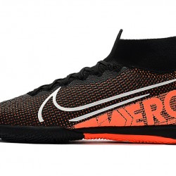 Kopačky Nike Mercurial Superfly 7 Elite MDS IC Flyknit Černá oranžový