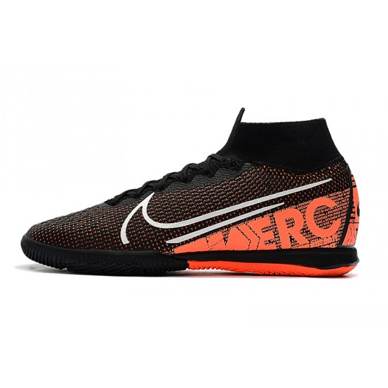 Kopačky Nike Mercurial Superfly 7 Elite MDS IC Flyknit Černá oranžový