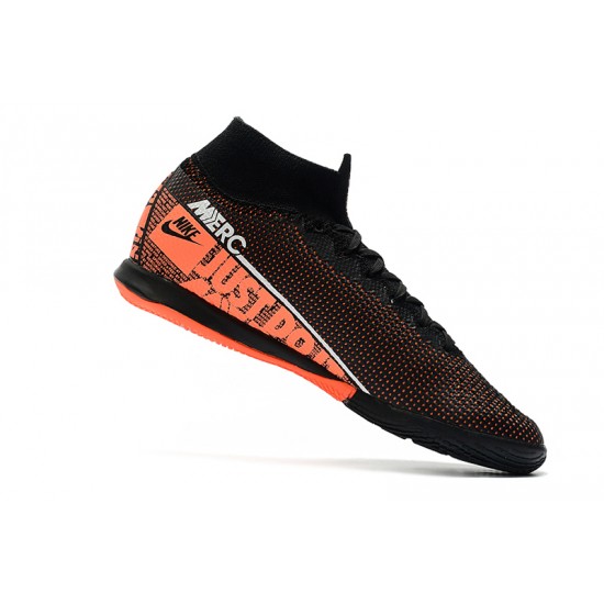 Kopačky Nike Mercurial Superfly 7 Elite MDS IC Flyknit Černá oranžový