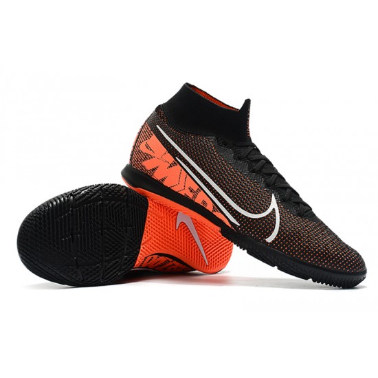 Kopačky Nike Mercurial Superfly 7 Elite MDS IC Flyknit Černá oranžový