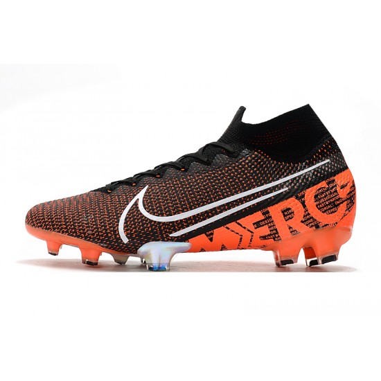 Kopačky Nike Mercurial Superfly 7 Elite SE FG Černá oranžový Bílý