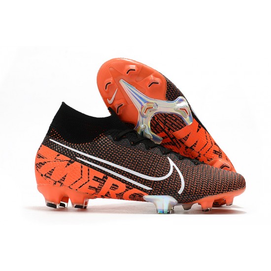 Kopačky Nike Mercurial Superfly 7 Elite SE FG Černá oranžový Bílý