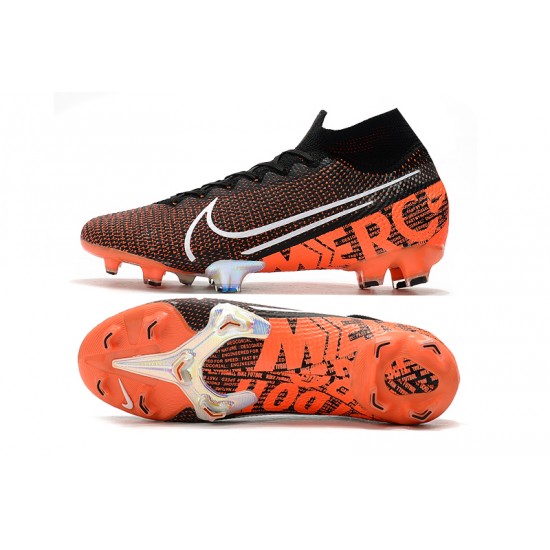 Kopačky Nike Mercurial Superfly 7 Elite SE FG Černá oranžový Bílý