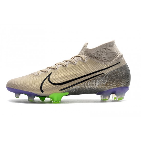 Kopačky Nike Mercurial Superfly 7 Elite SE FG Terra Pack MetVšechnoic Gold Zelená Černá