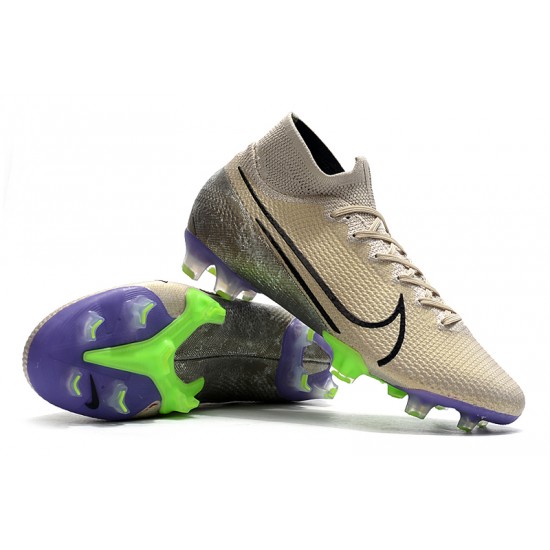 Kopačky Nike Mercurial Superfly 7 Elite SE FG Terra Pack MetVšechnoic Gold Zelená Černá