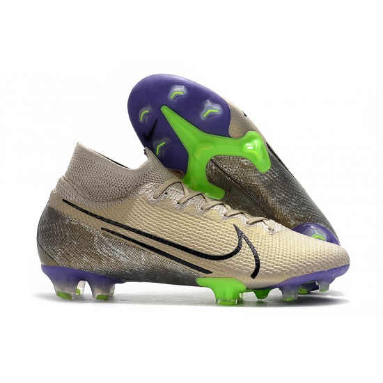 Kopačky Nike Mercurial Superfly 7 Elite SE FG Terra Pack MetVšechnoic Gold Zelená Černá