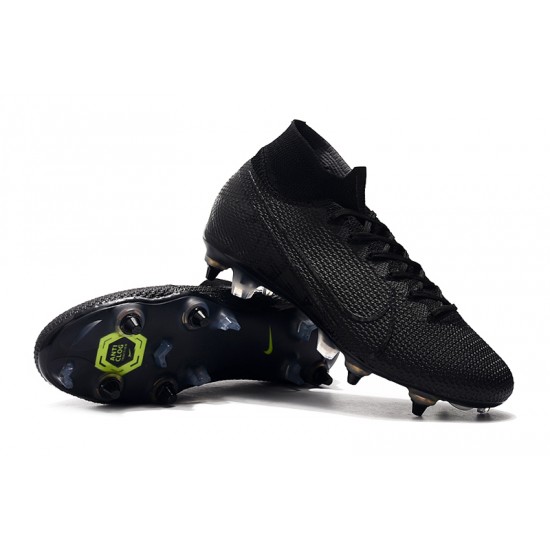 Kopačky Nike Mercurial Superfly 7 Elite SG-PRO AC Flyknit 360 Všechno černé