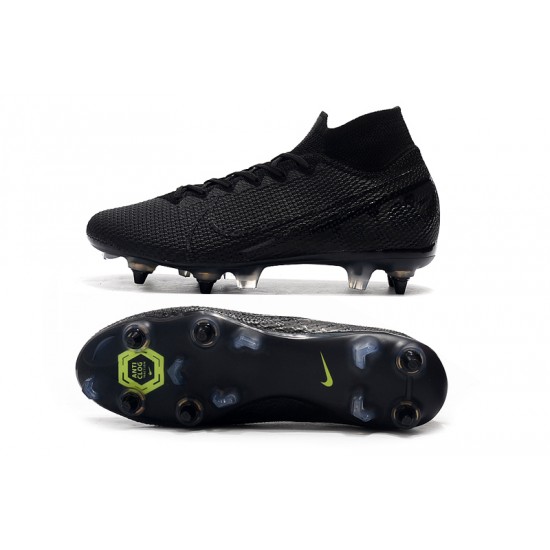 Kopačky Nike Mercurial Superfly 7 Elite SG-PRO AC Flyknit 360 Všechno černé