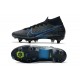 Kopačky Nike Mercurial Superfly 7 Elite SG-PRO AC Flyknit 360 Černá Modrý Nachový