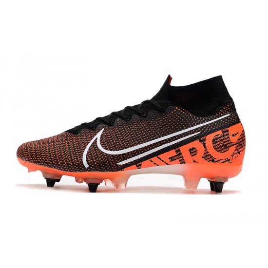 Kopačky Nike Mercurial Superfly 7 Elite SG-PRO AC Flyknit 360 Černá oranžový