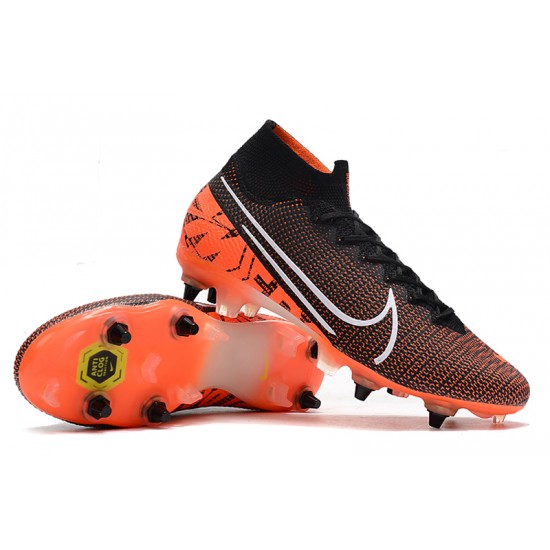 Kopačky Nike Mercurial Superfly 7 Elite SG-PRO AC Flyknit 360 Černá oranžový