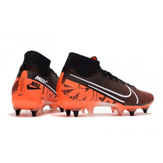 Kopačky Nike Mercurial Superfly 7 Elite SG-PRO AC Flyknit 360 Černá oranžový