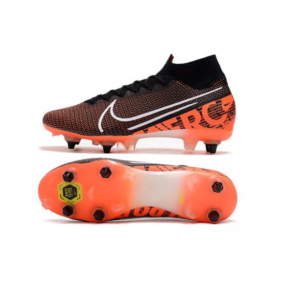 Kopačky Nike Mercurial Superfly 7 Elite SG-PRO AC Flyknit 360 Černá oranžový