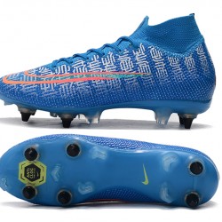 Kopačky Nike Mercurial Superfly 7 Elite SG-PRO AC Flyknit 360 Modrý