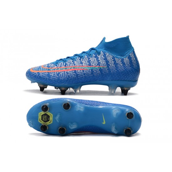 Kopačky Nike Mercurial Superfly 7 Elite SG-PRO AC Flyknit 360 Modrý