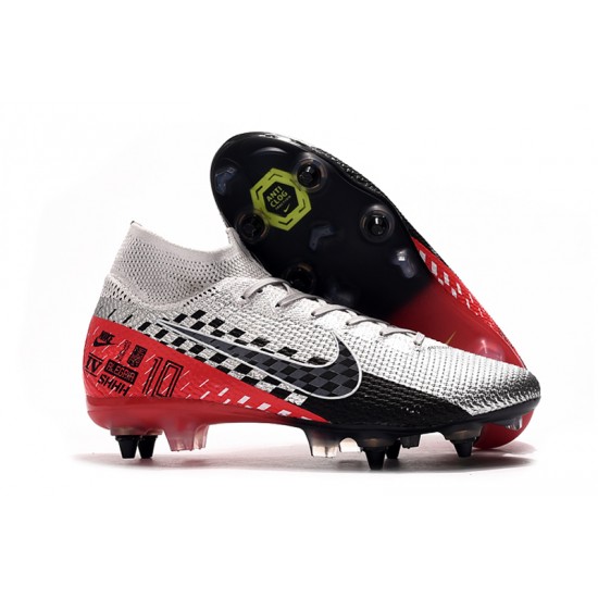 Kopačky Nike Mercurial Superfly 7 Elite SG-PRO AC Flyknit 360 Stříbrný Červené Černá